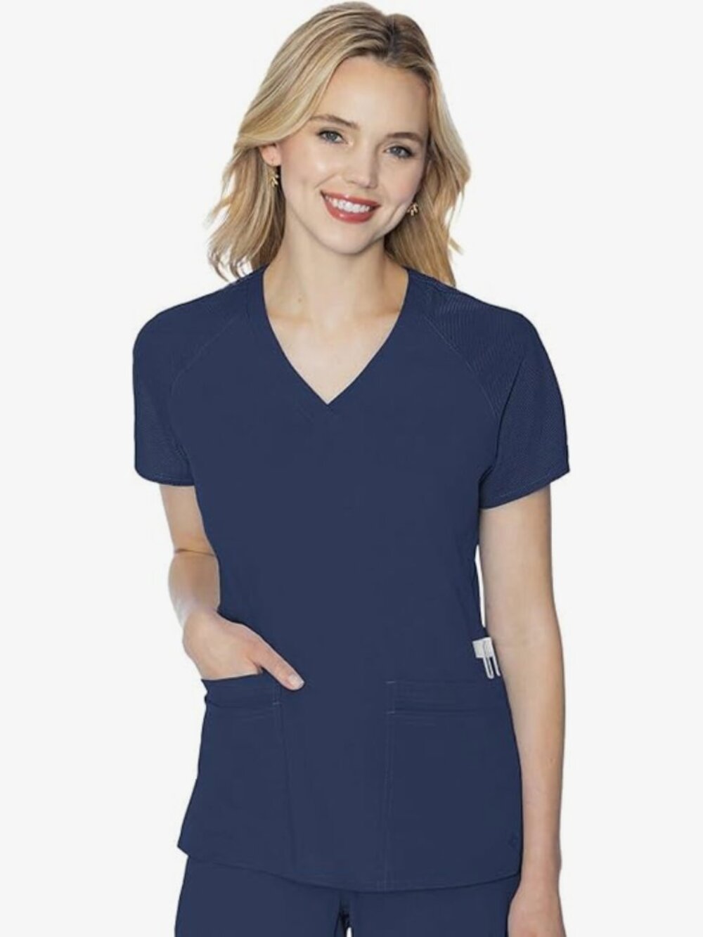 Med Couture Navy Women's Scrub Top Size Medium